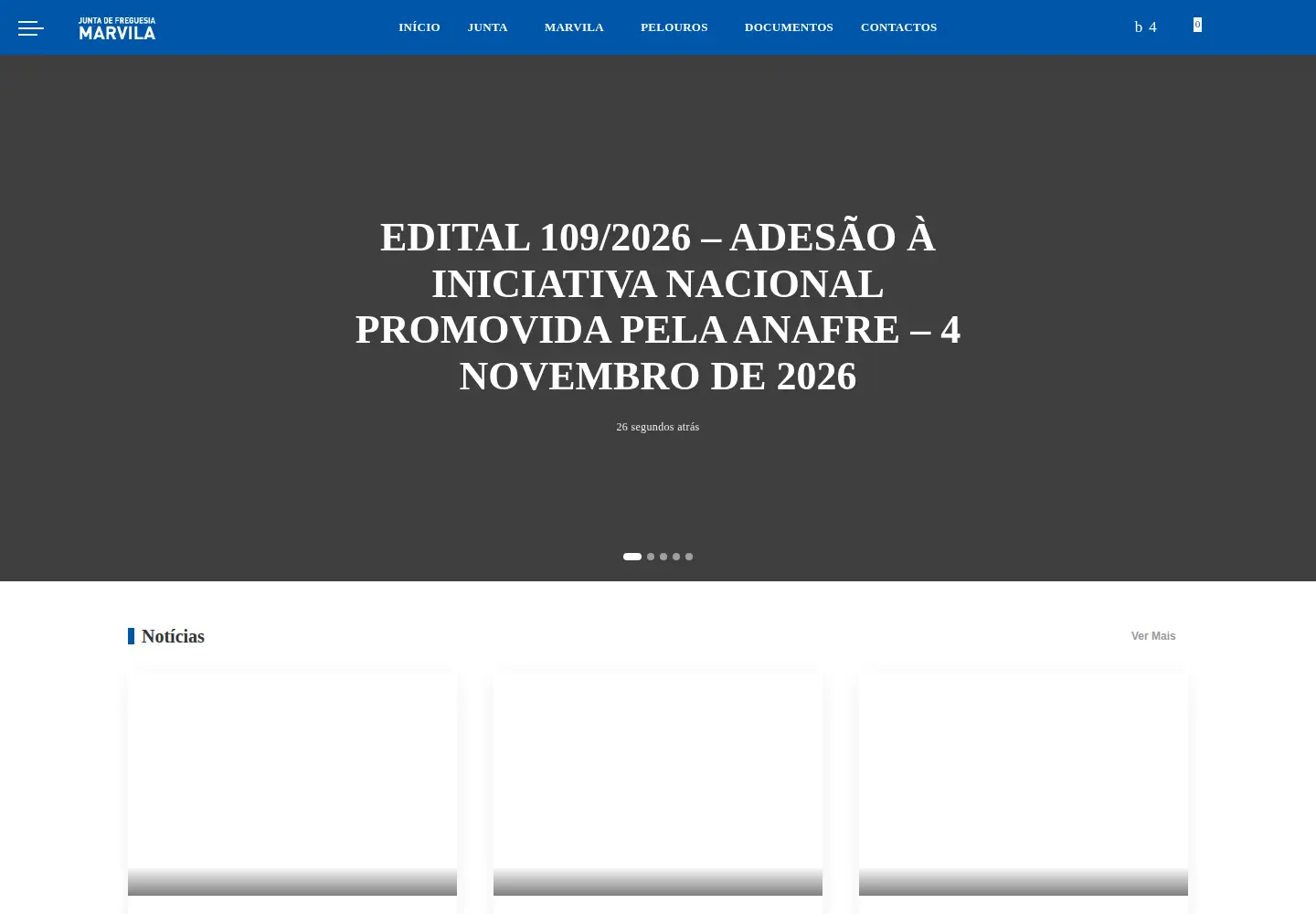 Screenshot of jf-marvila.pt