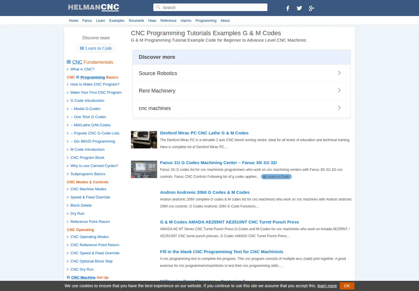 Captured homepage of helmancnc.com in the current scan
