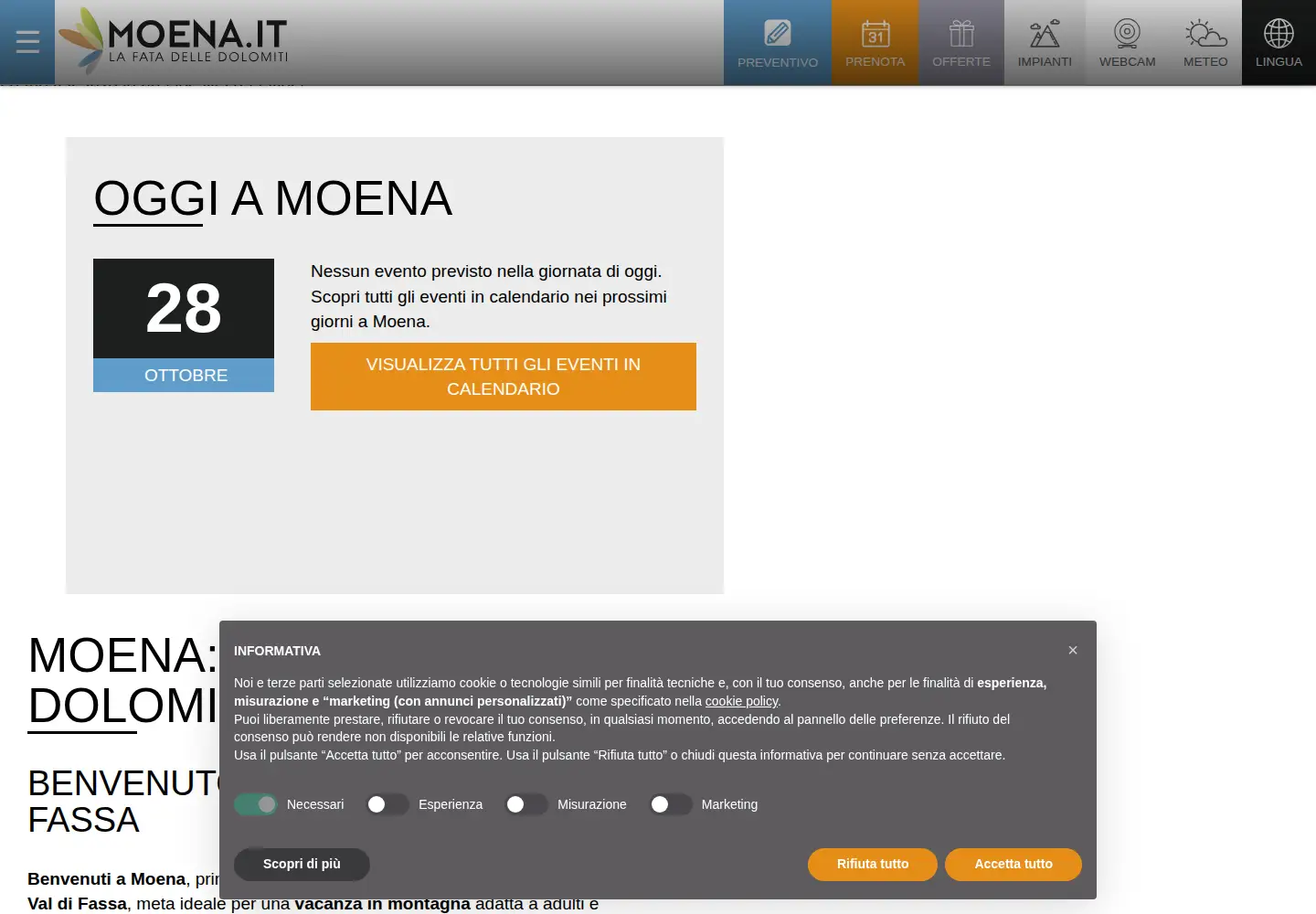 Screenshot of moena.it