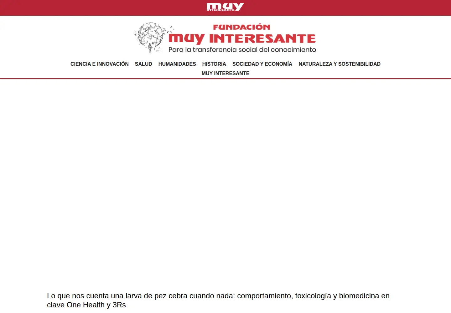 Screenshot of fundacionmuyinteresante.org