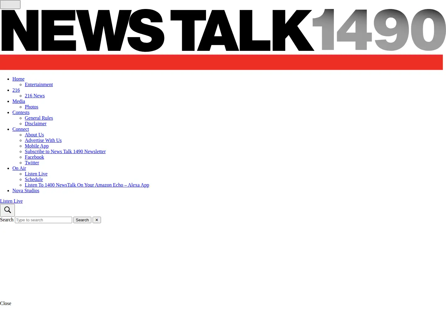 Captured homepage of newstalkcleveland.com in the current scan