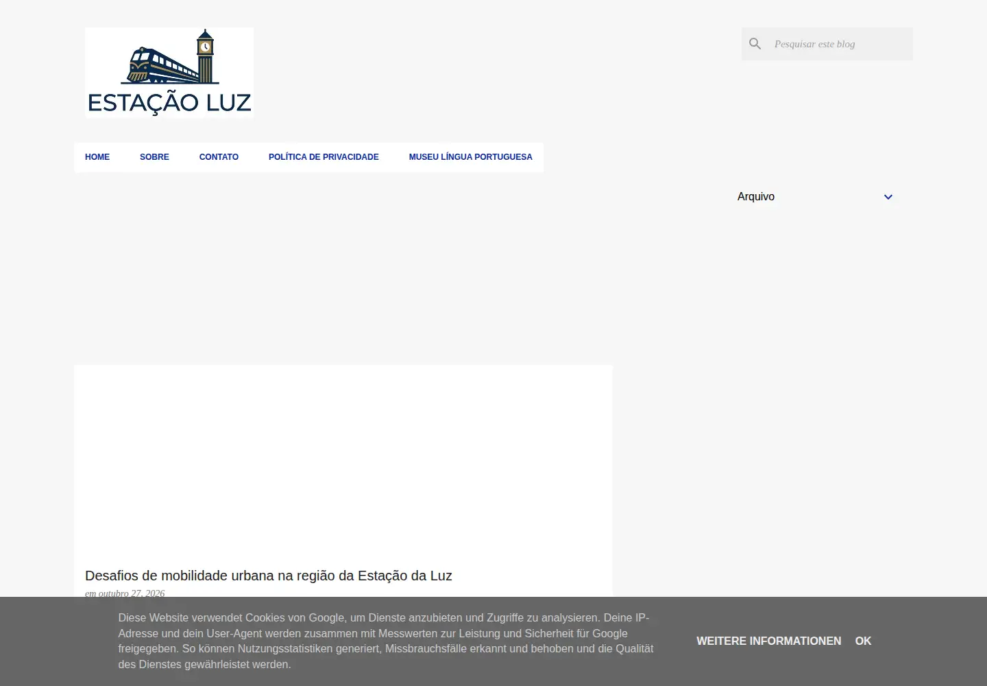 Captured homepage of estacaodaluz.org.br in the current scan