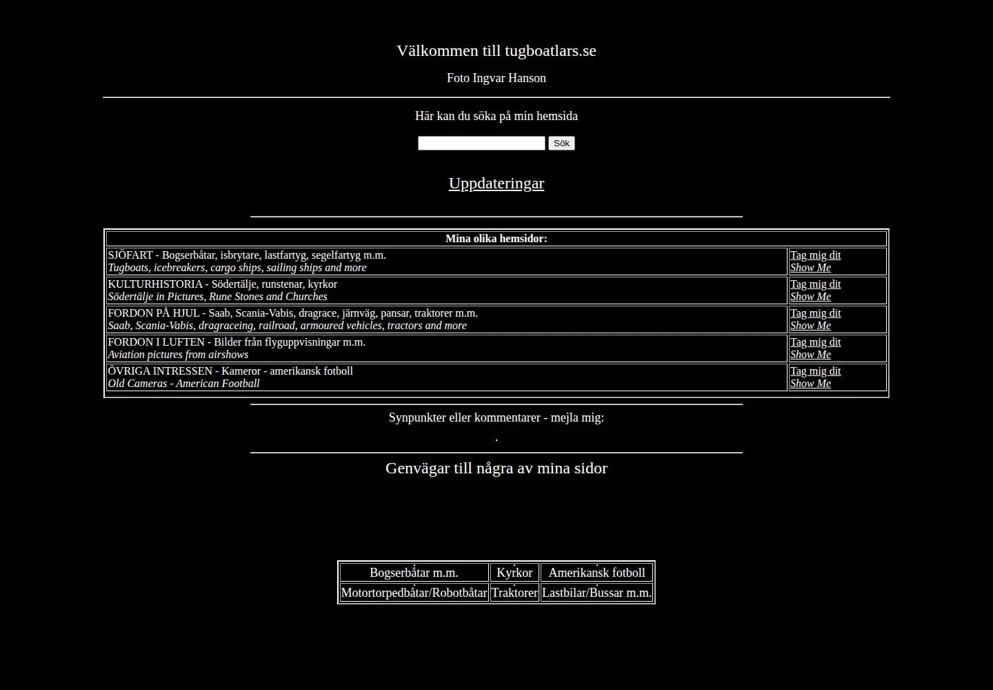 Captured homepage of tugboatlars.se in the current scan