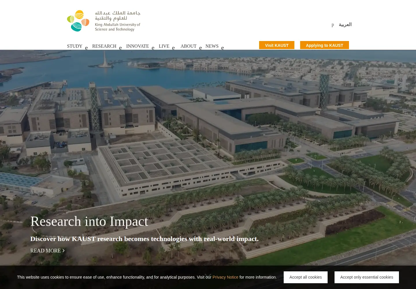 Screenshot of kaust.edu.sa