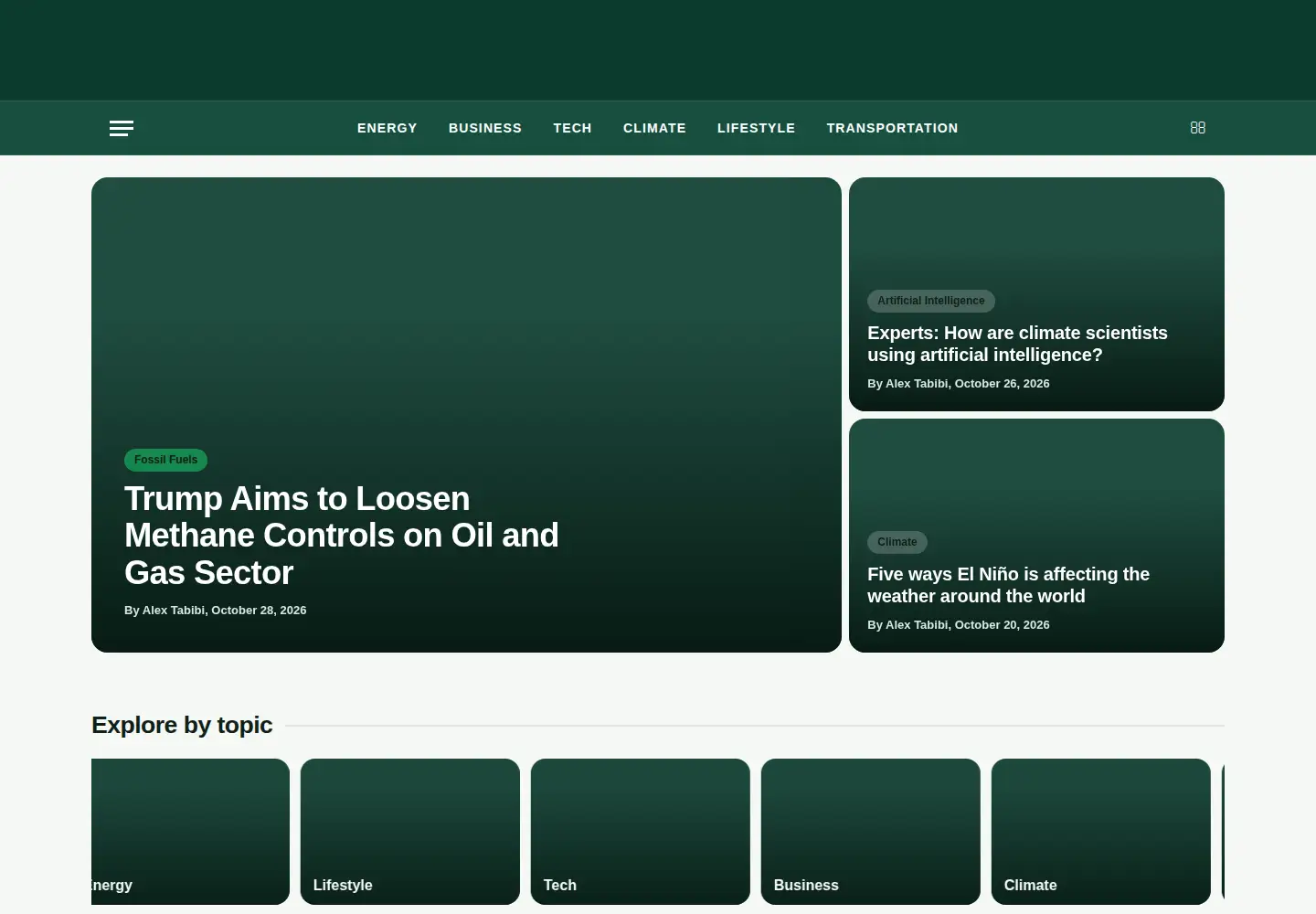 Captured homepage of green.org in the current scan