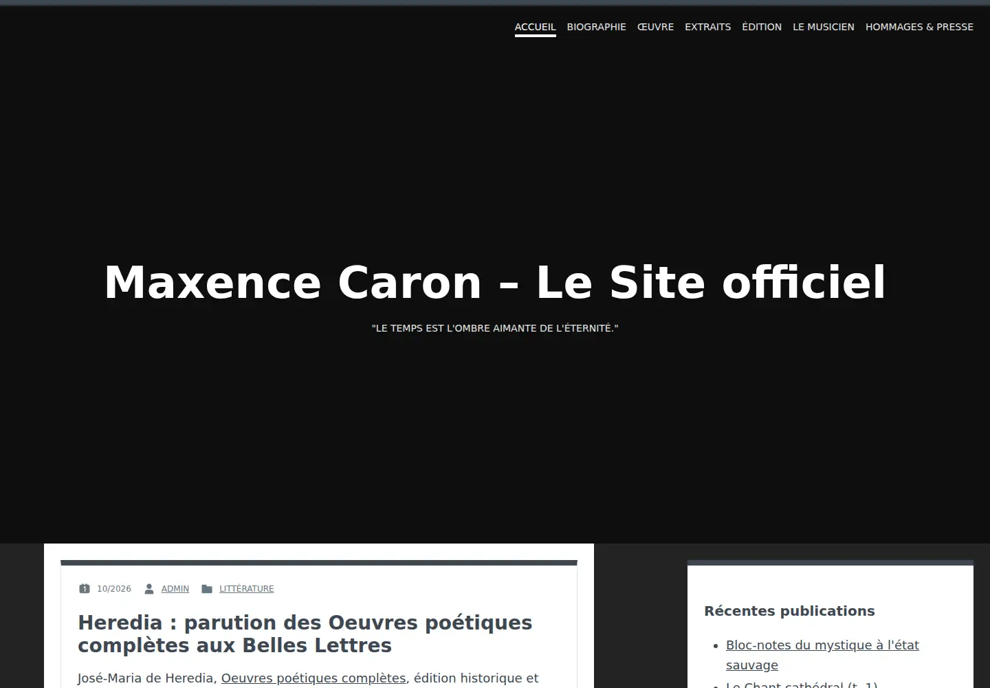 Screenshot of maxencecaron.fr