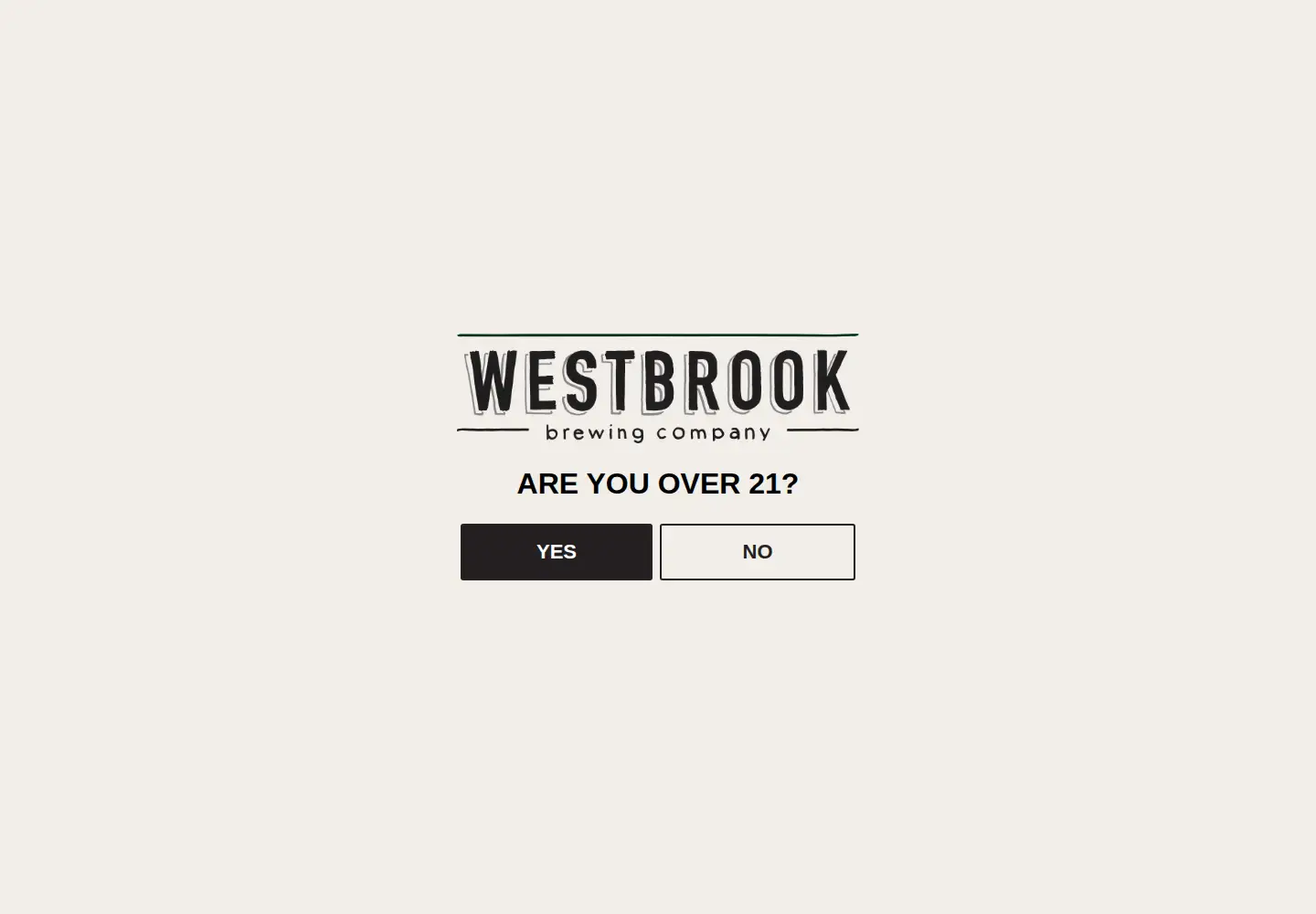 Captured homepage of westbrookbrewing.com in the current scan