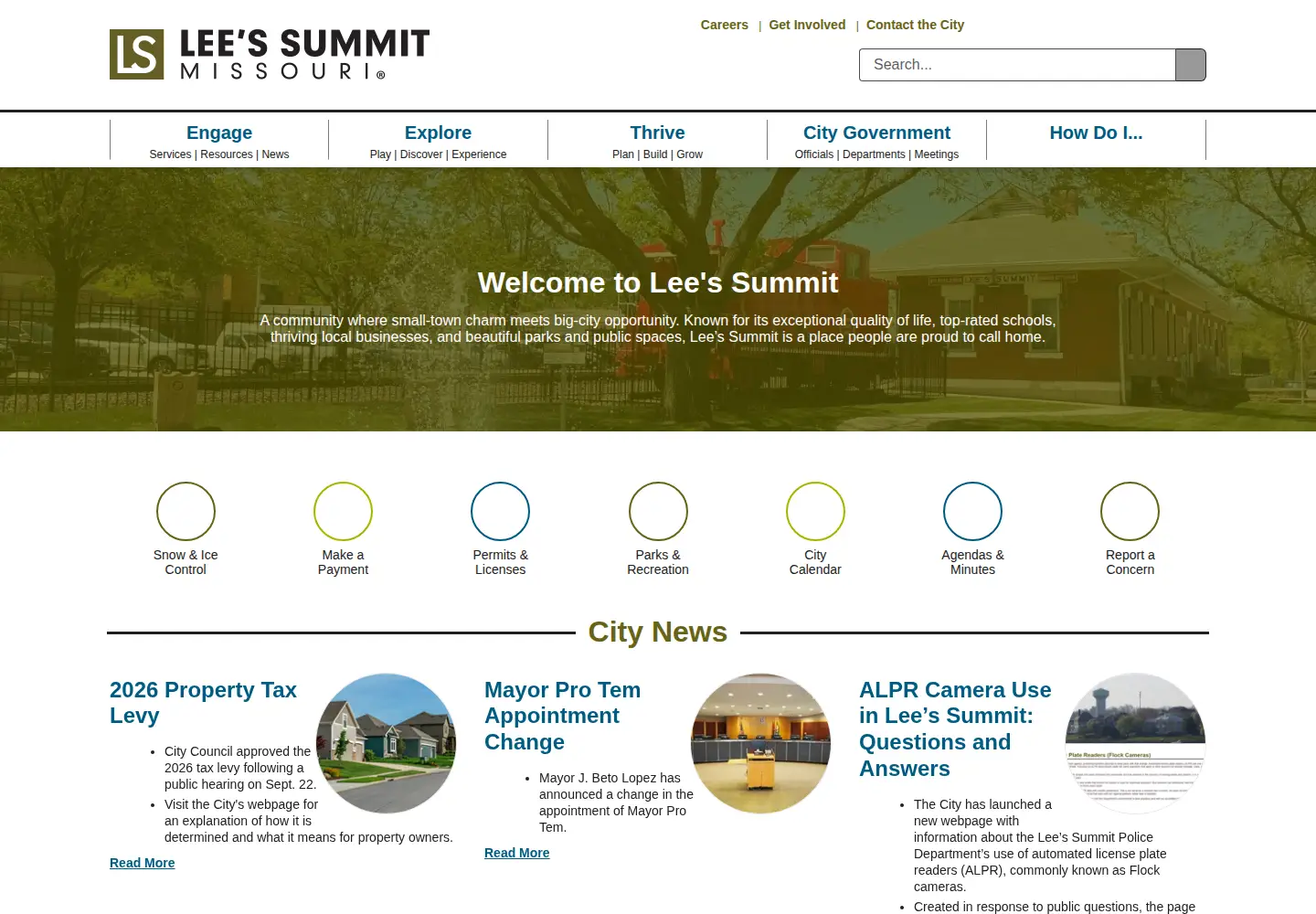 Screenshot of cityofls.net