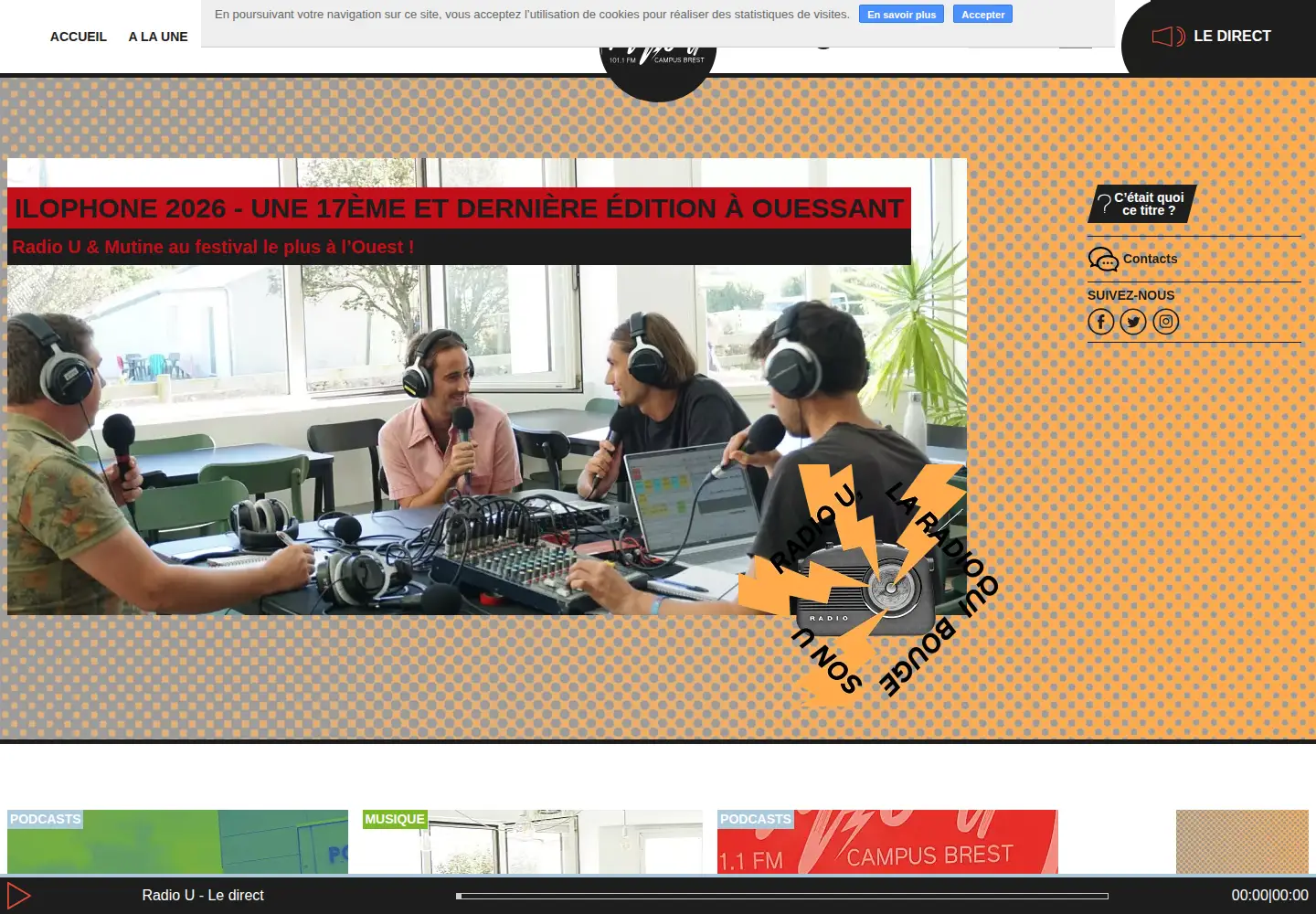 Screenshot of radio-u.org