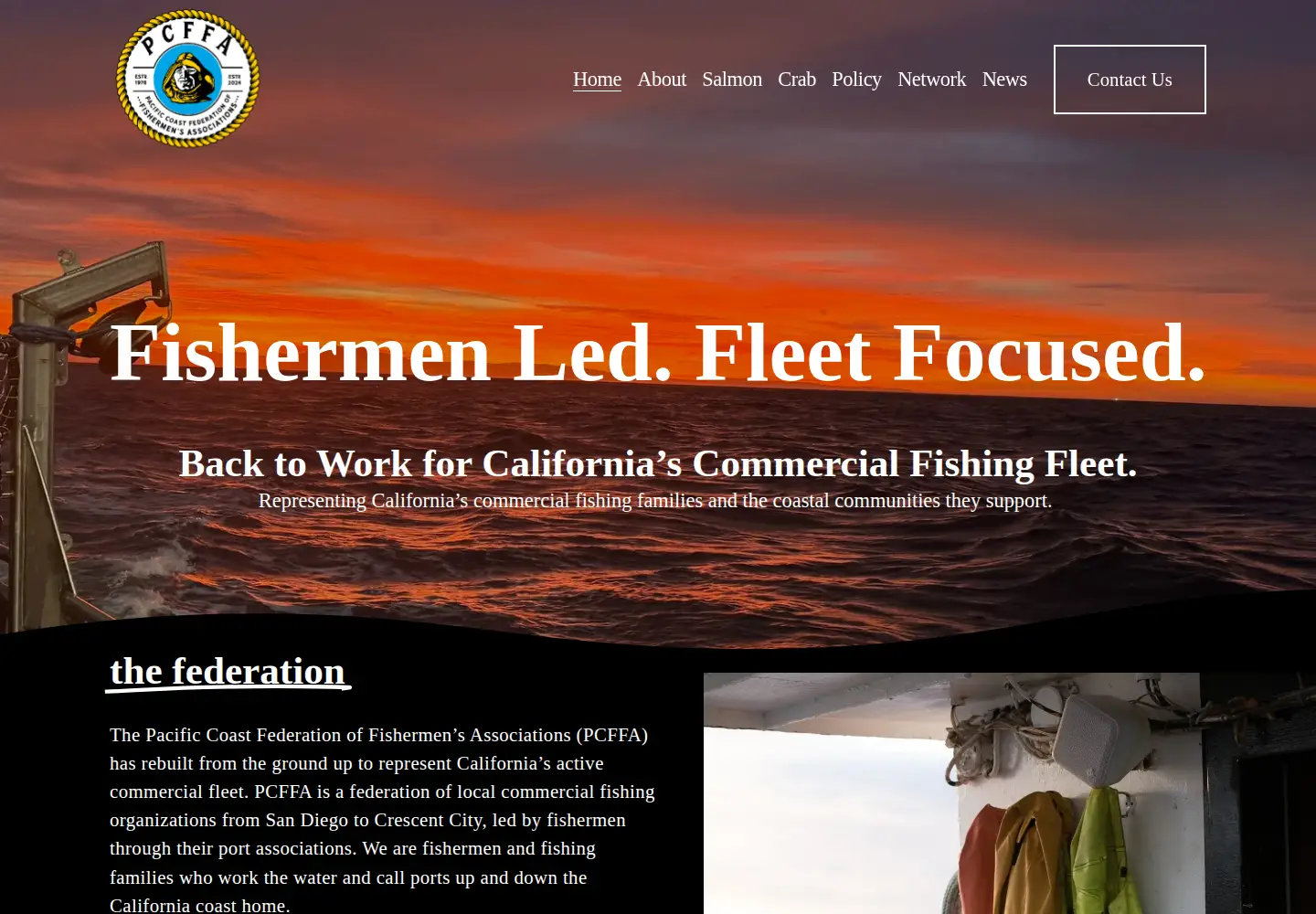 Screenshot of pcffa.org
