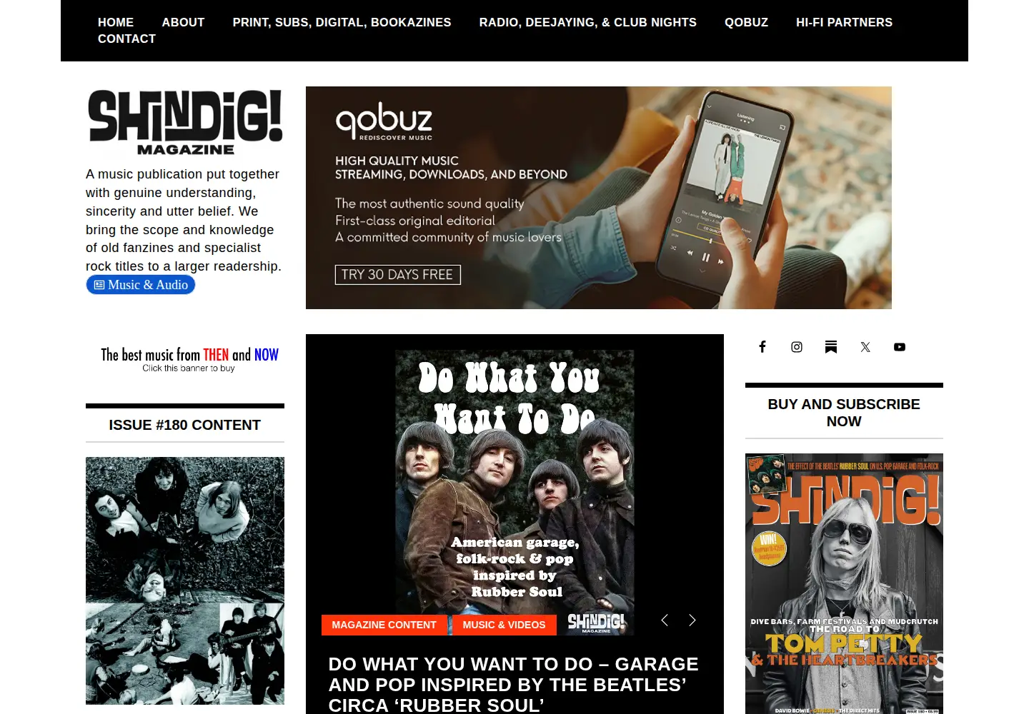 Screenshot of shindig-magazine.com