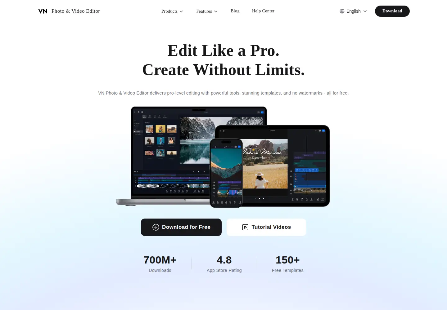 Screenshot of vlognow.me