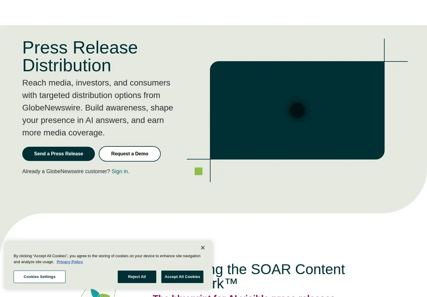 Screenshot of marketwire.com