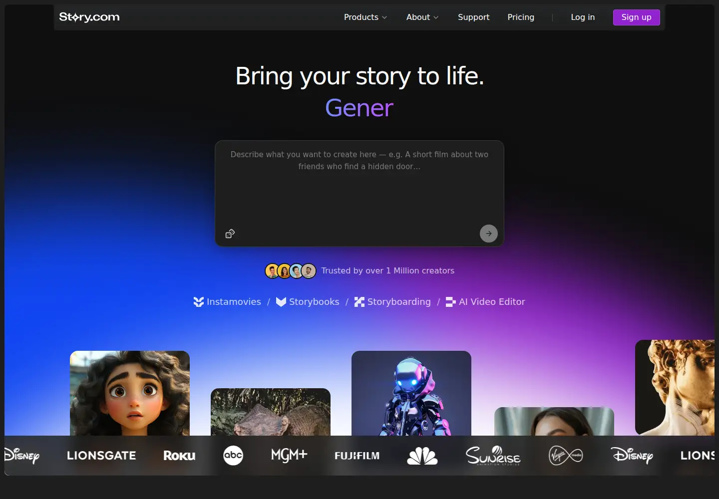 Screenshot of story.com