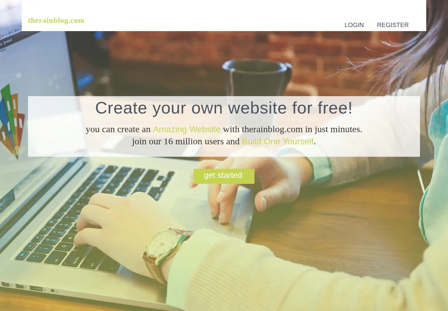 Screenshot of therainblog.com
