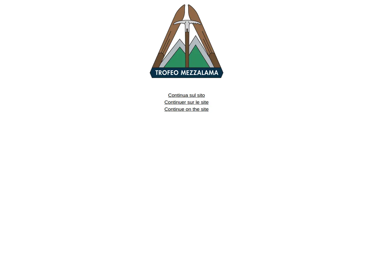 Captured homepage of trofeomezzalama.org in the current scan