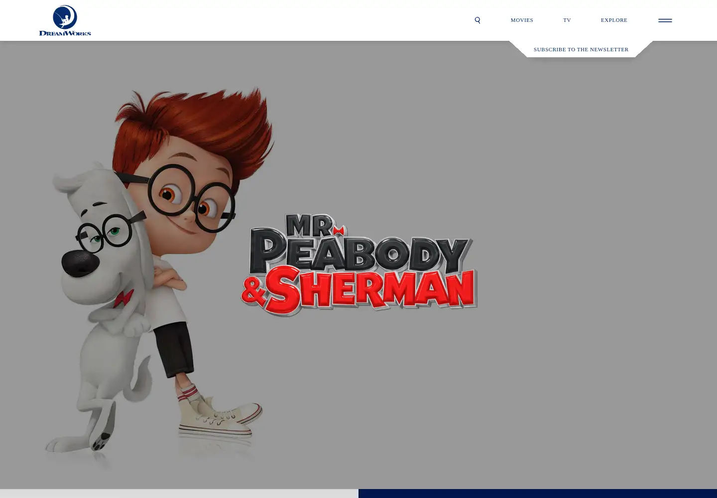 Screenshot of mrpeabodyandsherman.com