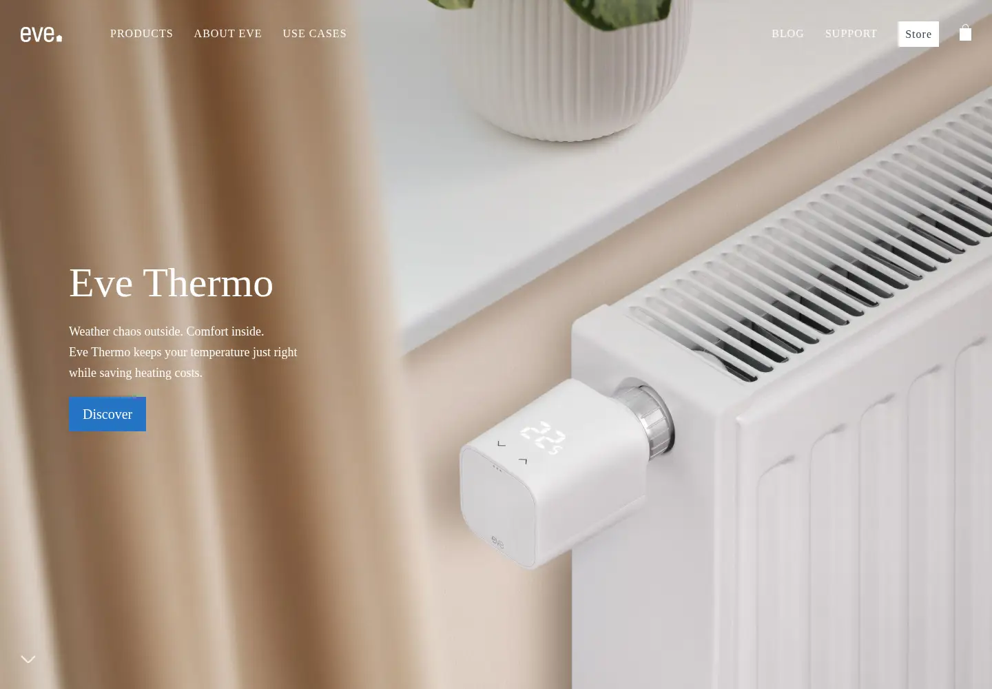 Screenshot of evehome.com