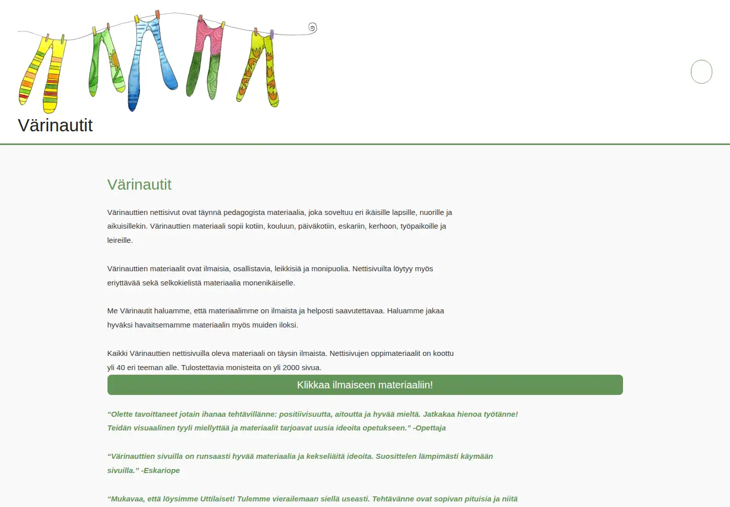 Captured homepage of varinautit.fi in the current scan