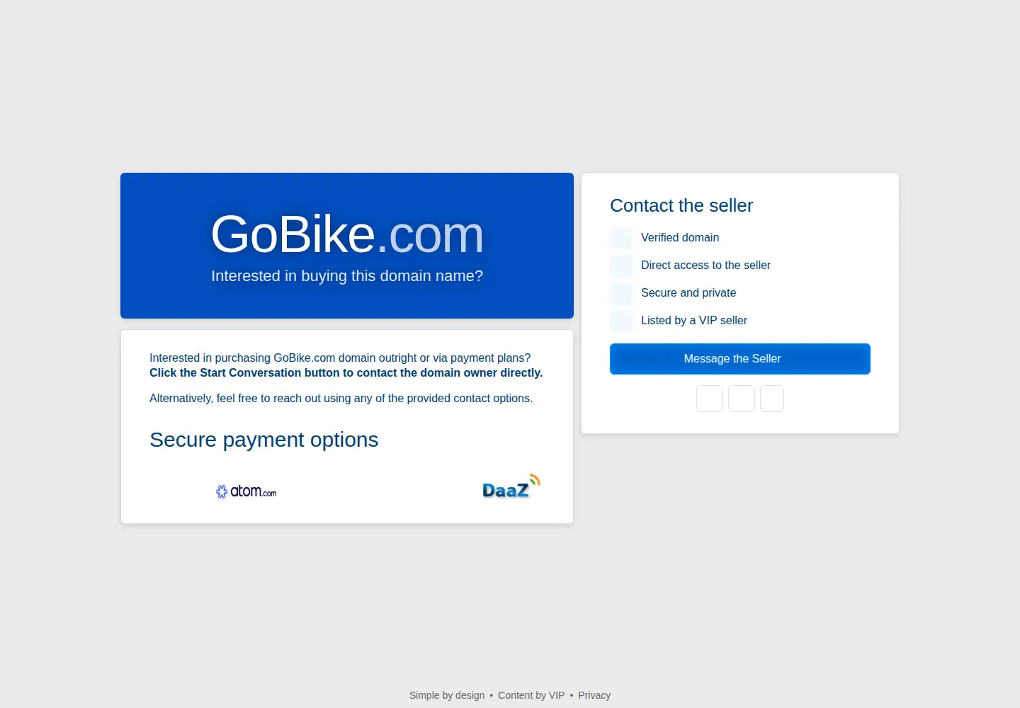 Captured homepage of gobike.com in the current scan