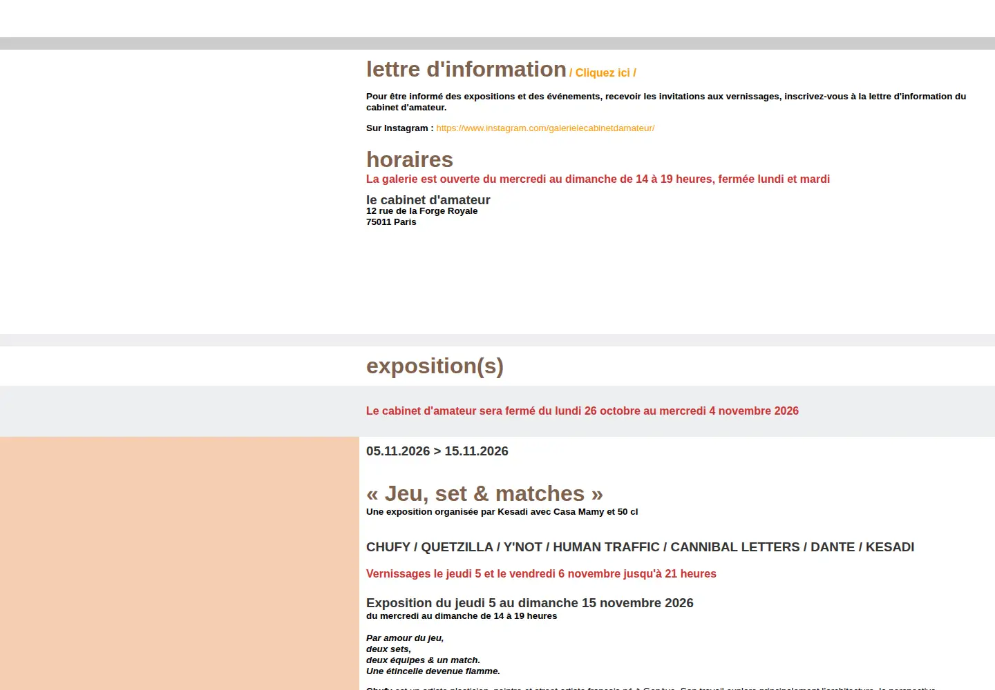 Screenshot of lecabinetdamateur.com