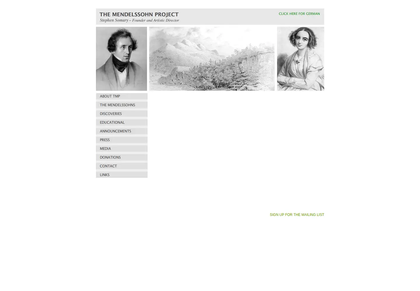 Screenshot of themendelssohnproject.org