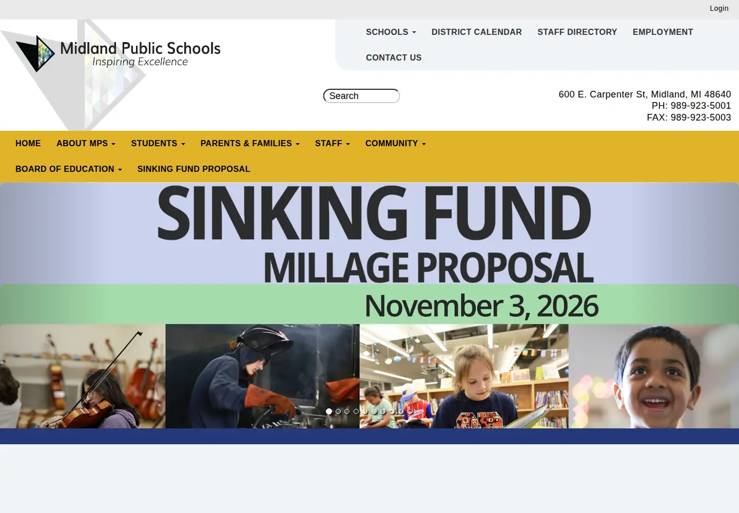 Screenshot of midlandps.org