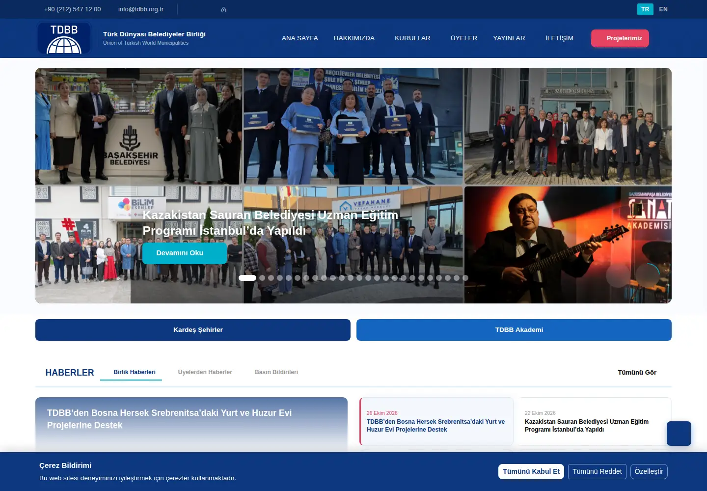 Captured homepage of tdbb.org.tr in the current scan