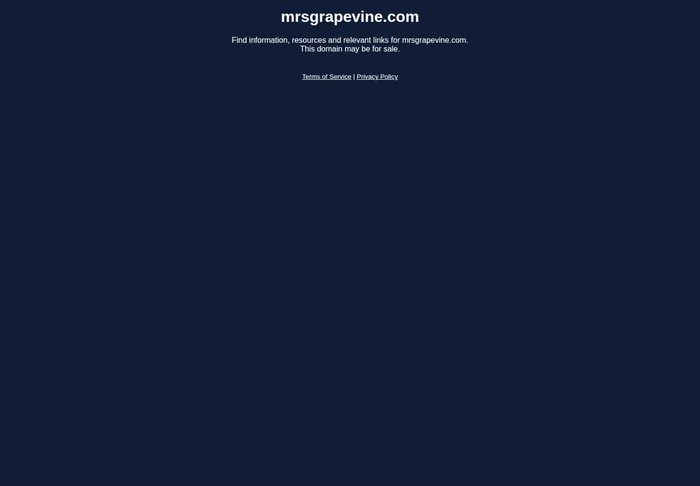 Captured homepage of mrsgrapevine.com in the current scan