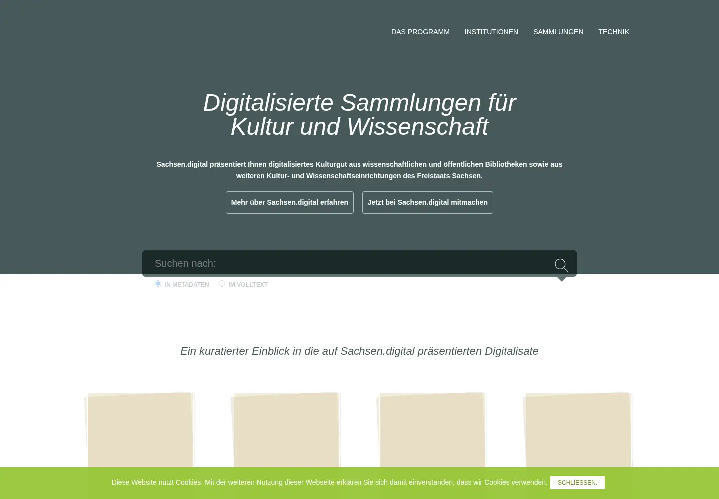 Screenshot of sachsen.digital