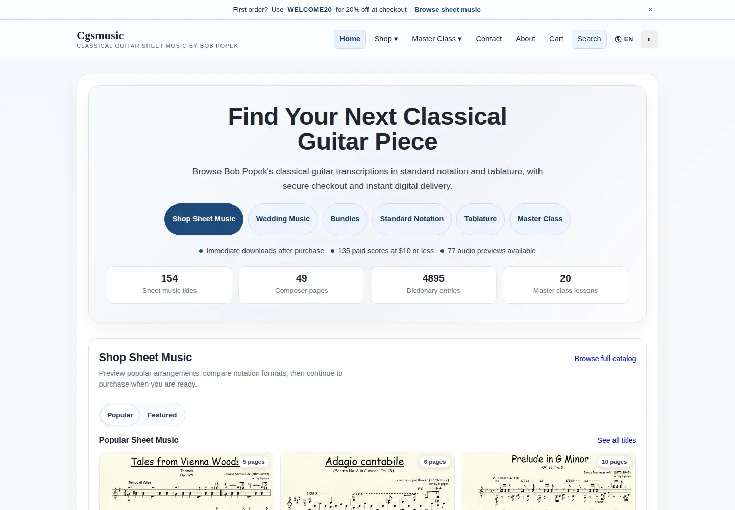 Screenshot of cgsmusic.net