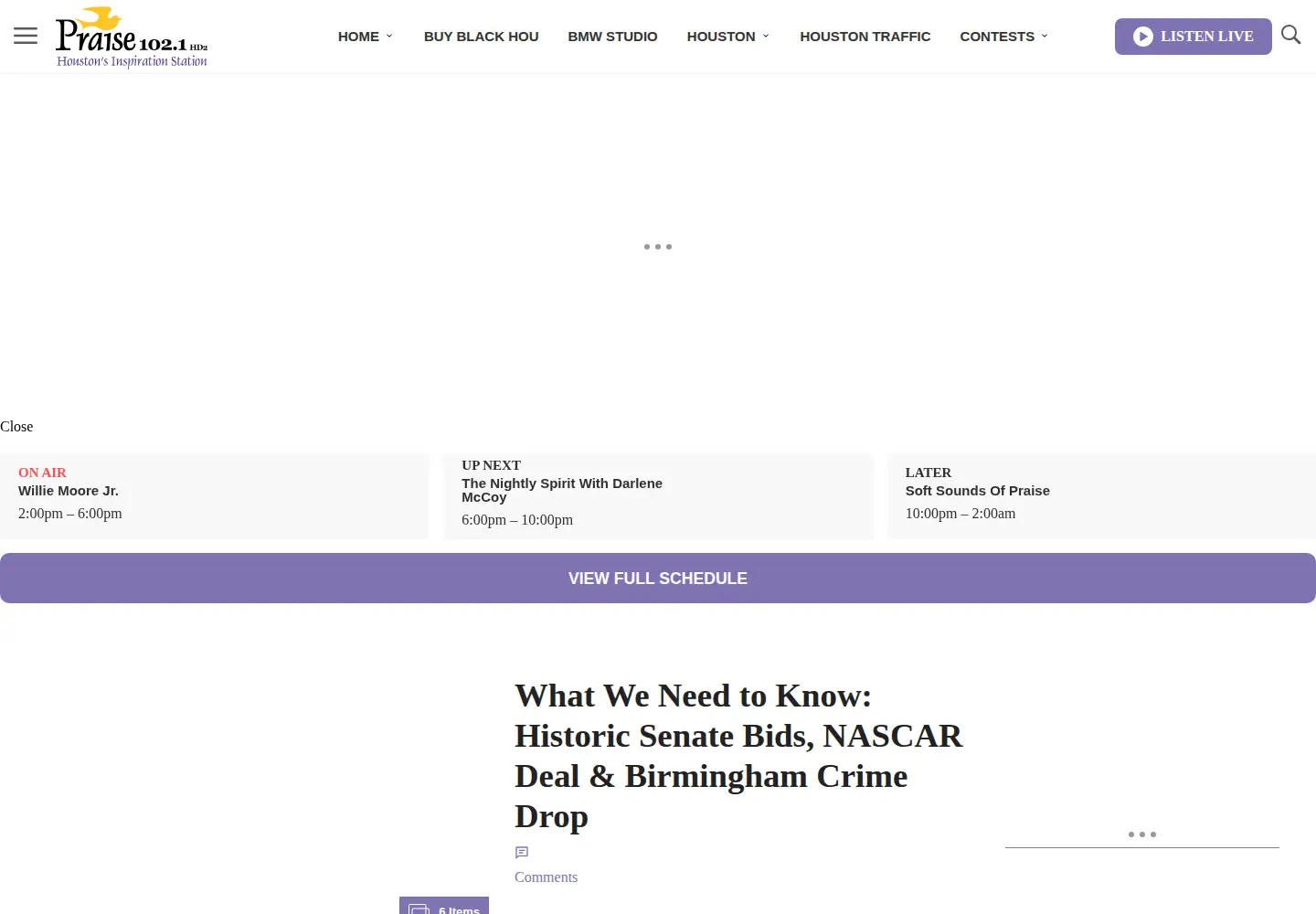 Screenshot of praisehouston.com