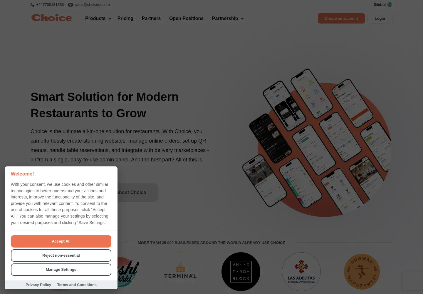 Screenshot of choiceqr.com