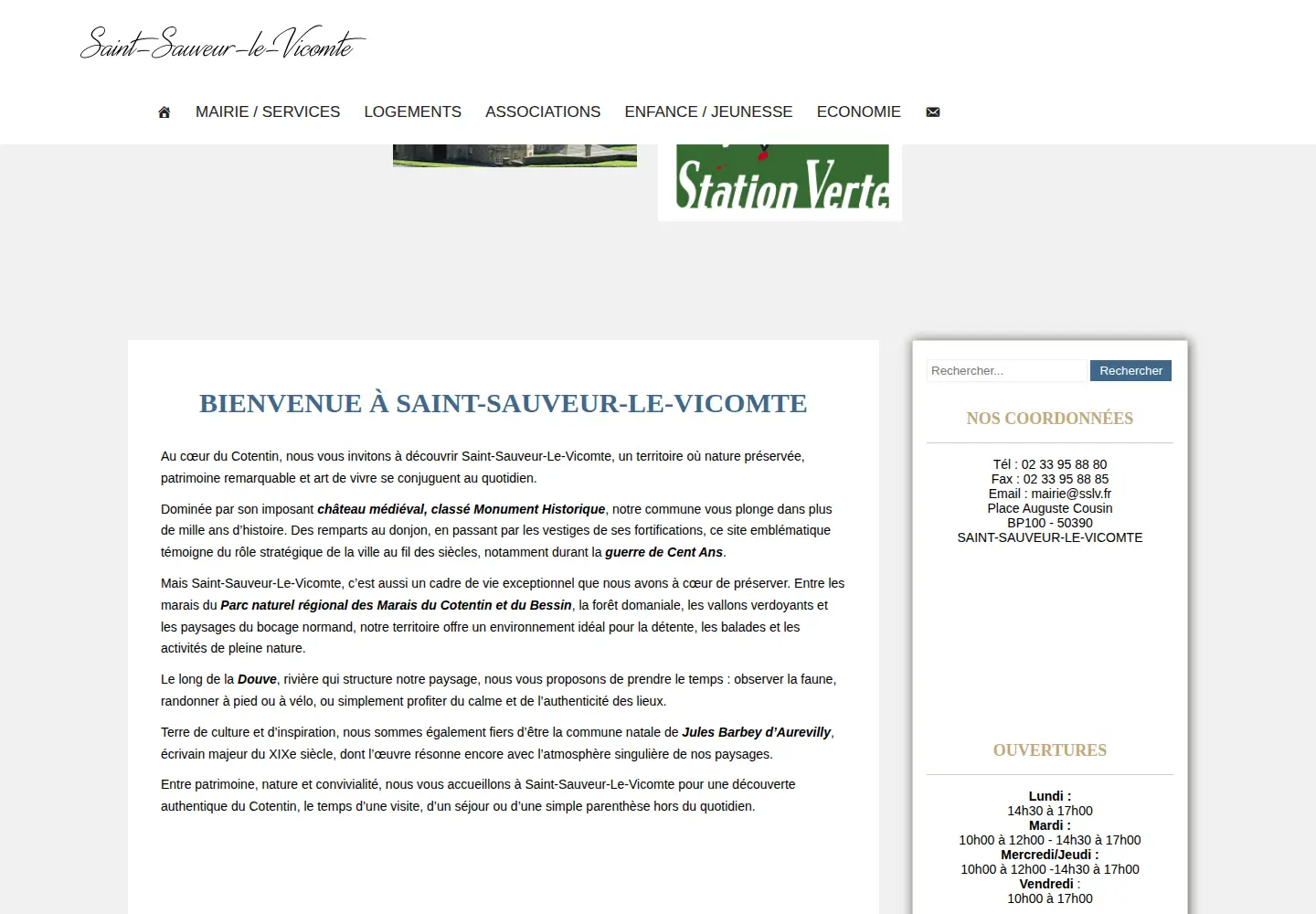Screenshot of ville-saint-sauveur-le-vicomte.fr