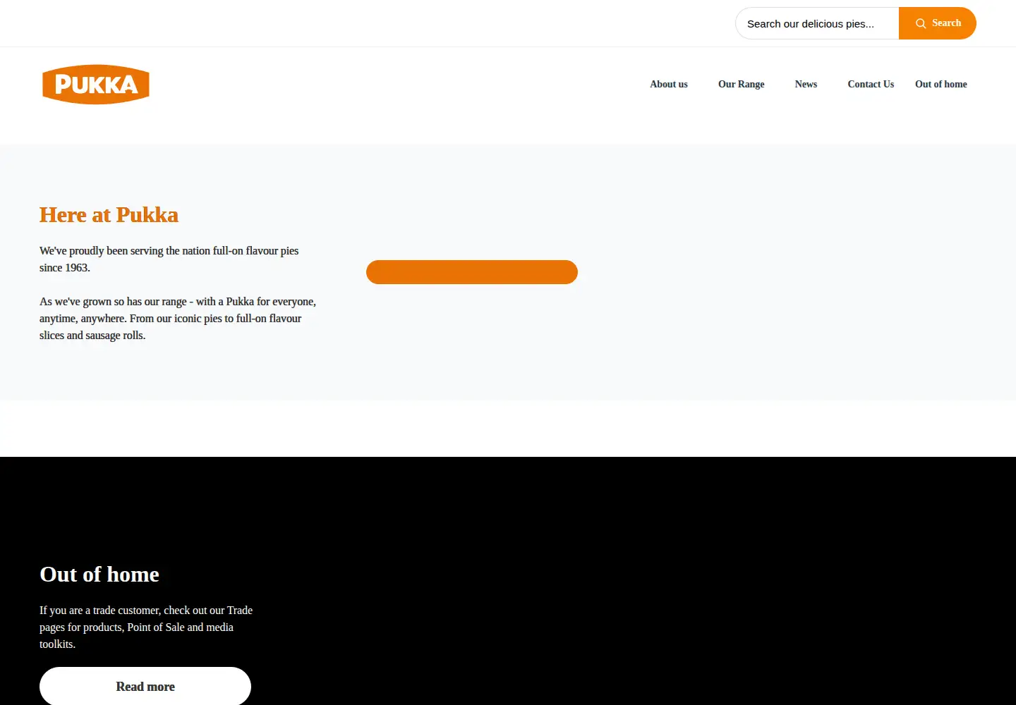 Screenshot of pukkapies.co.uk