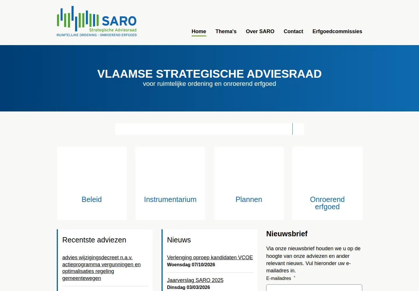 Screenshot of sarovlaanderen.be