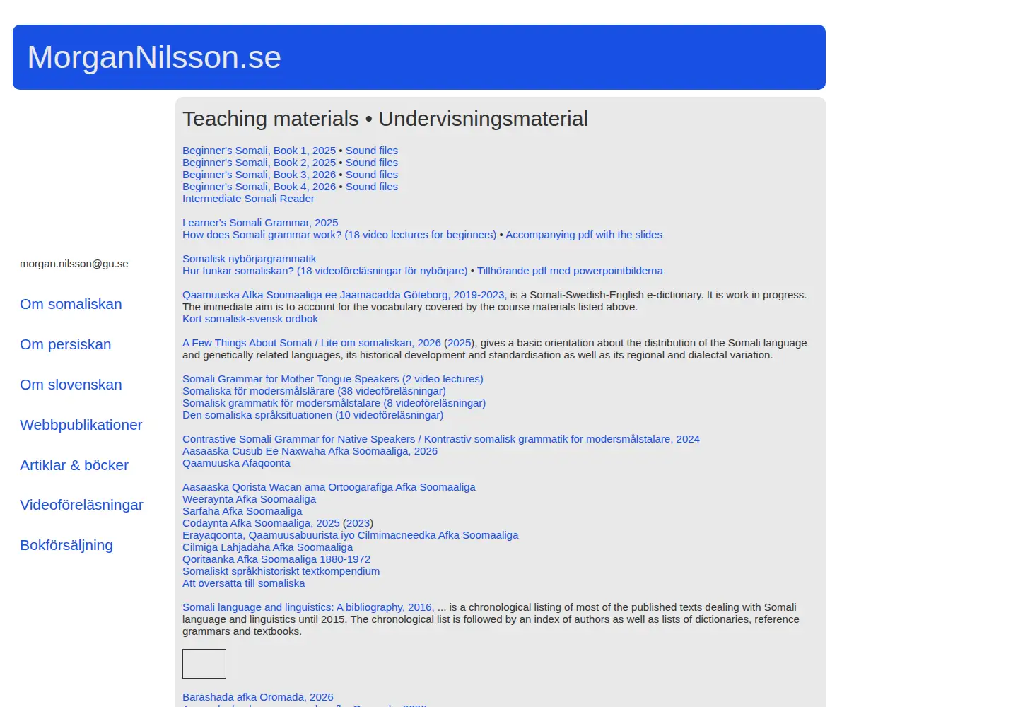 Captured homepage of morgannilsson.se in the current scan