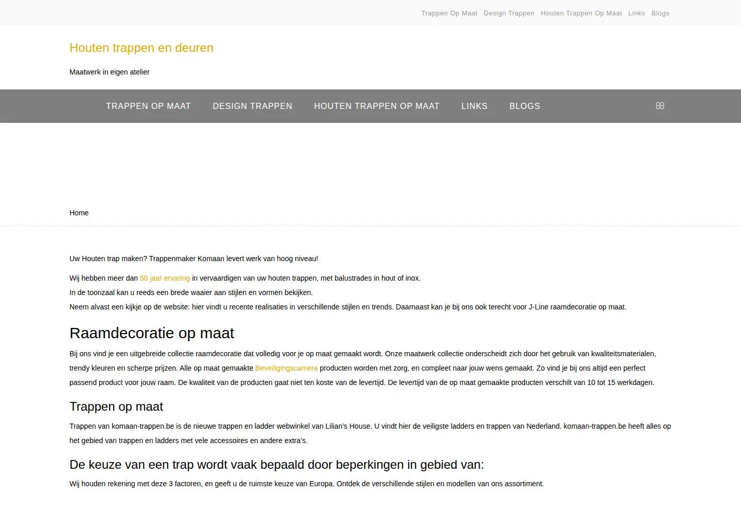 Screenshot of komaan-trappen.be
