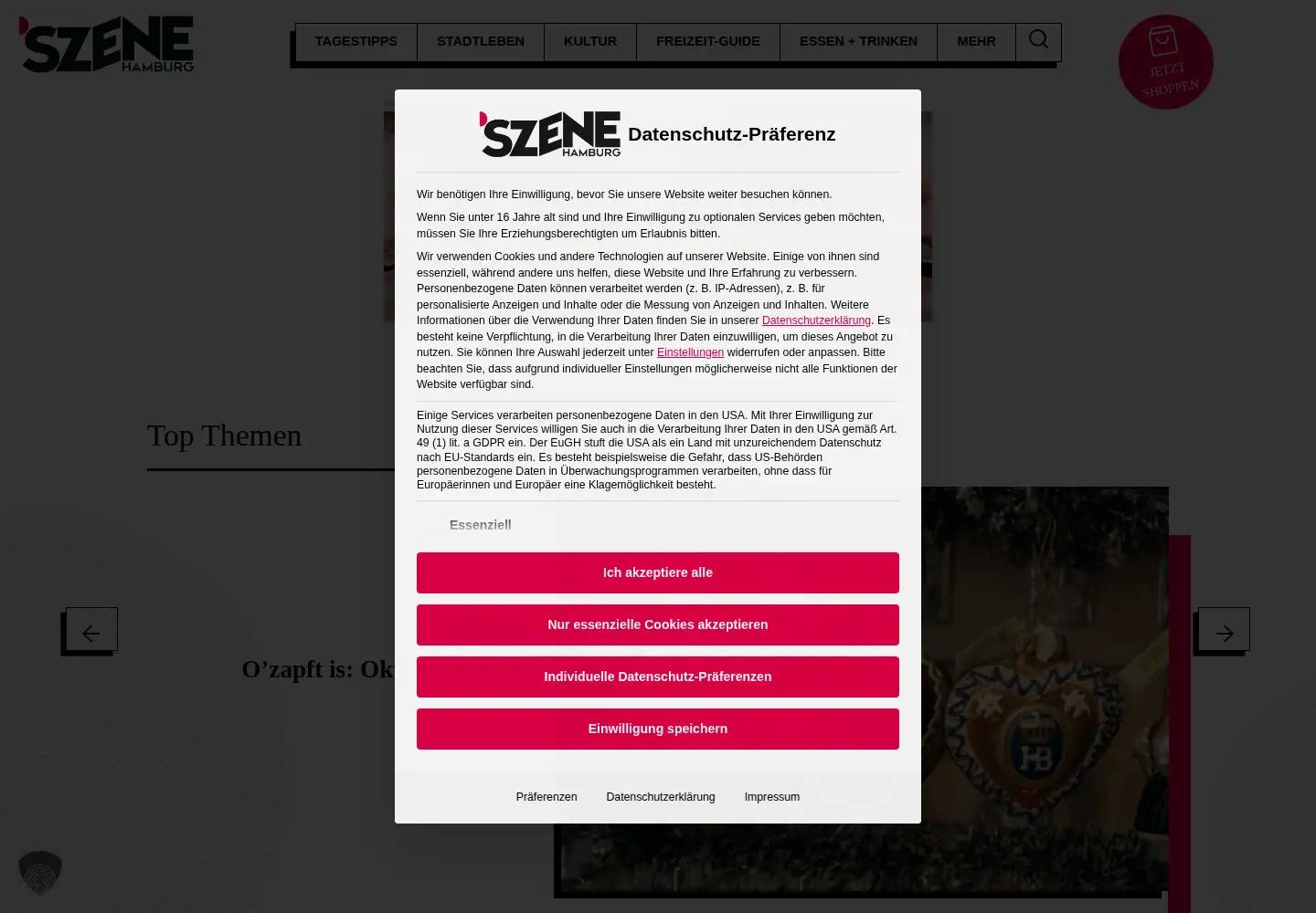 Screenshot of szene-hamburg.com