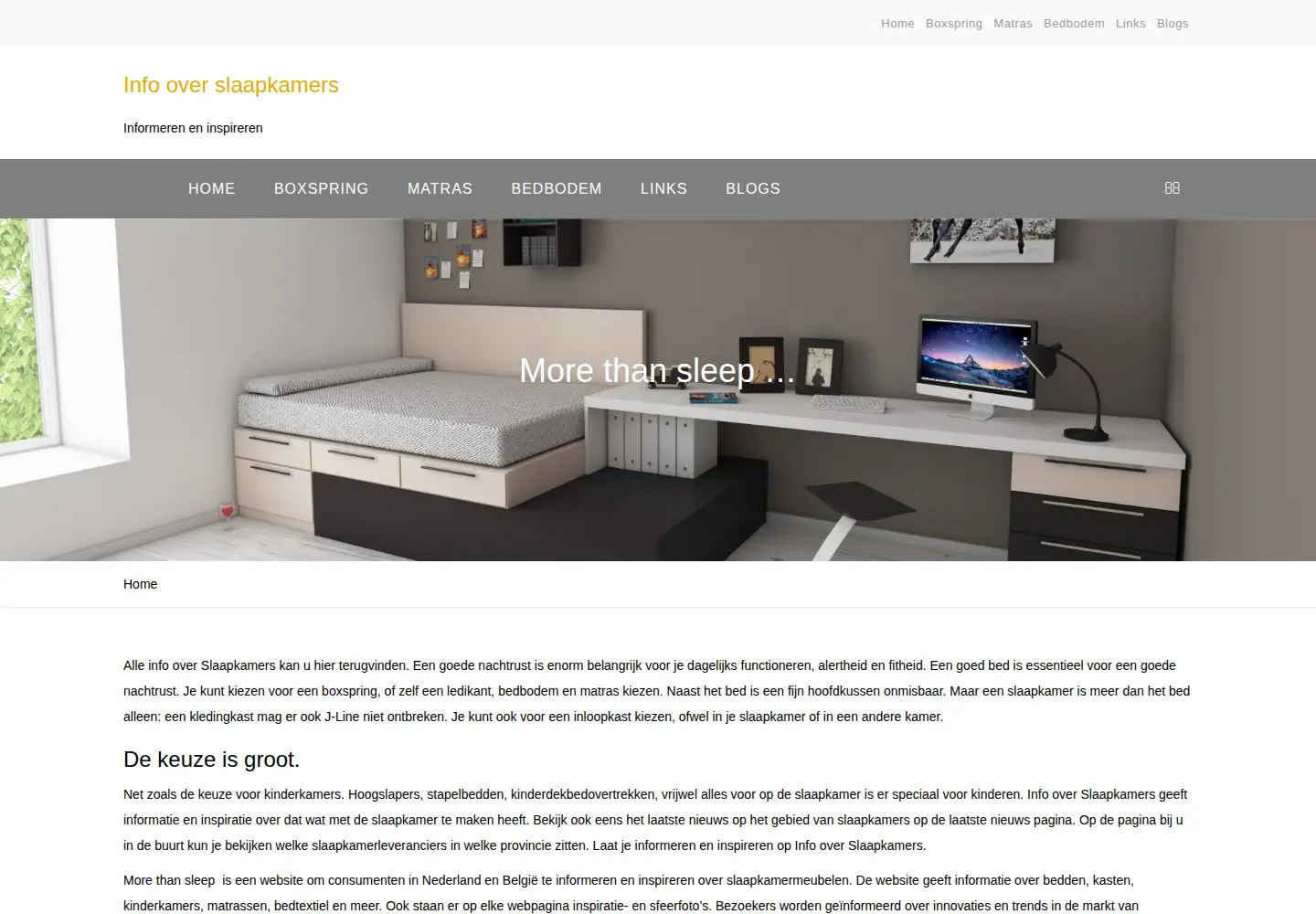 Screenshot of morethansleep.be