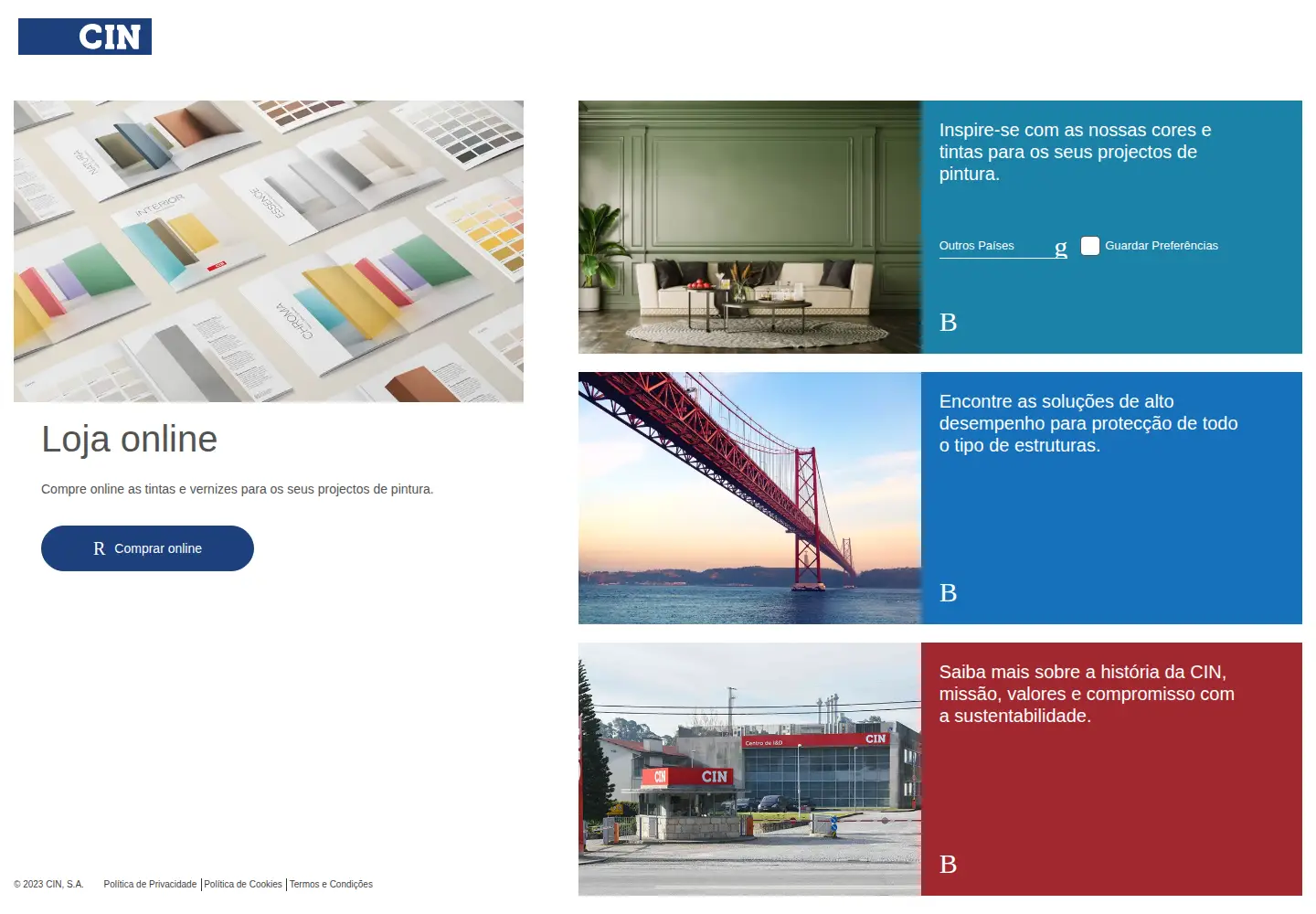 Screenshot of cin.com