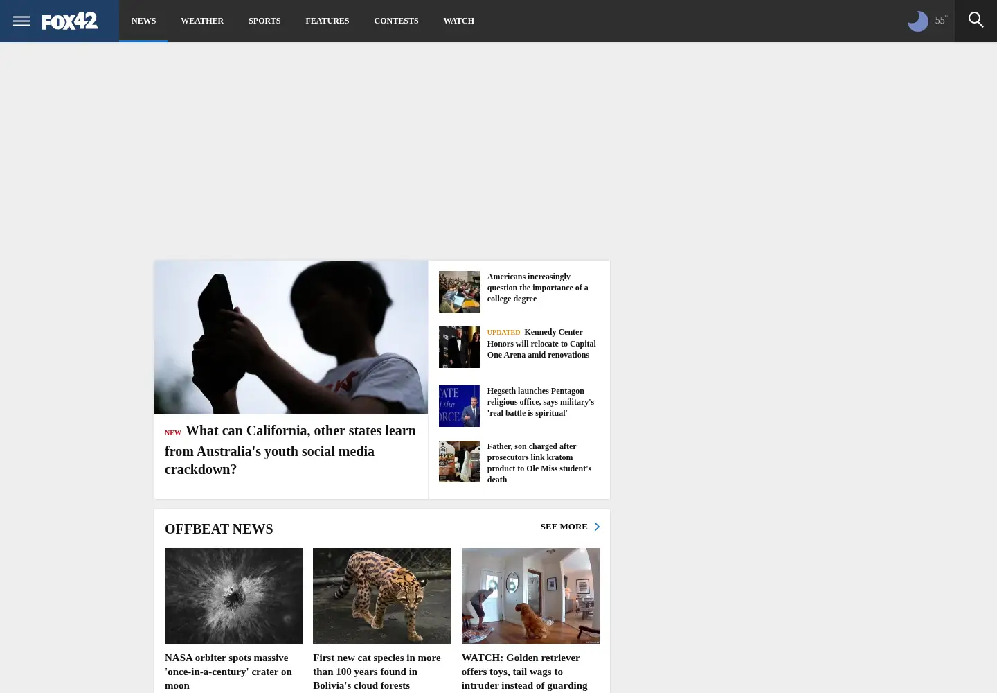 Screenshot of fox42kptm.com
