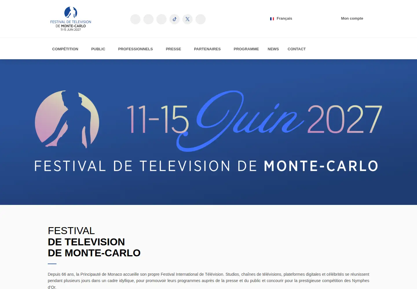 Screenshot of tvfestival.com
