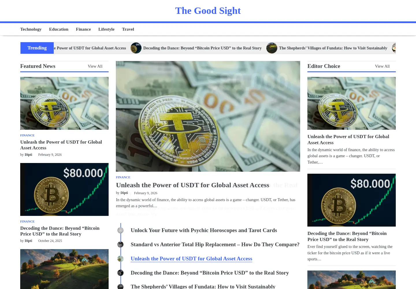 Screenshot of thegoodsight.com