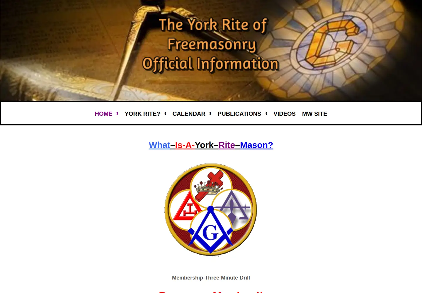 Captured homepage of yorkrite.org in the current scan