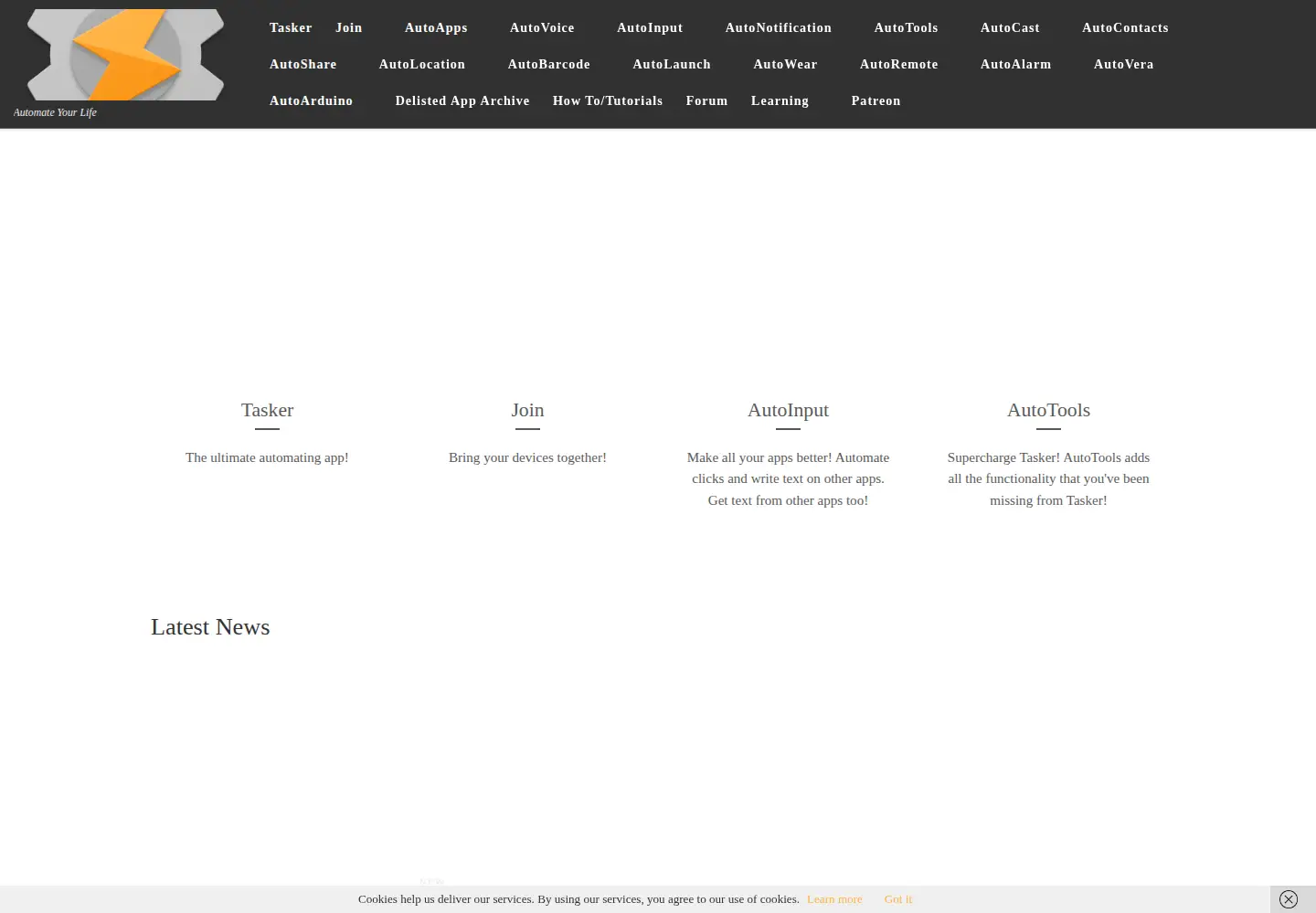 Screenshot of joaoapps.com