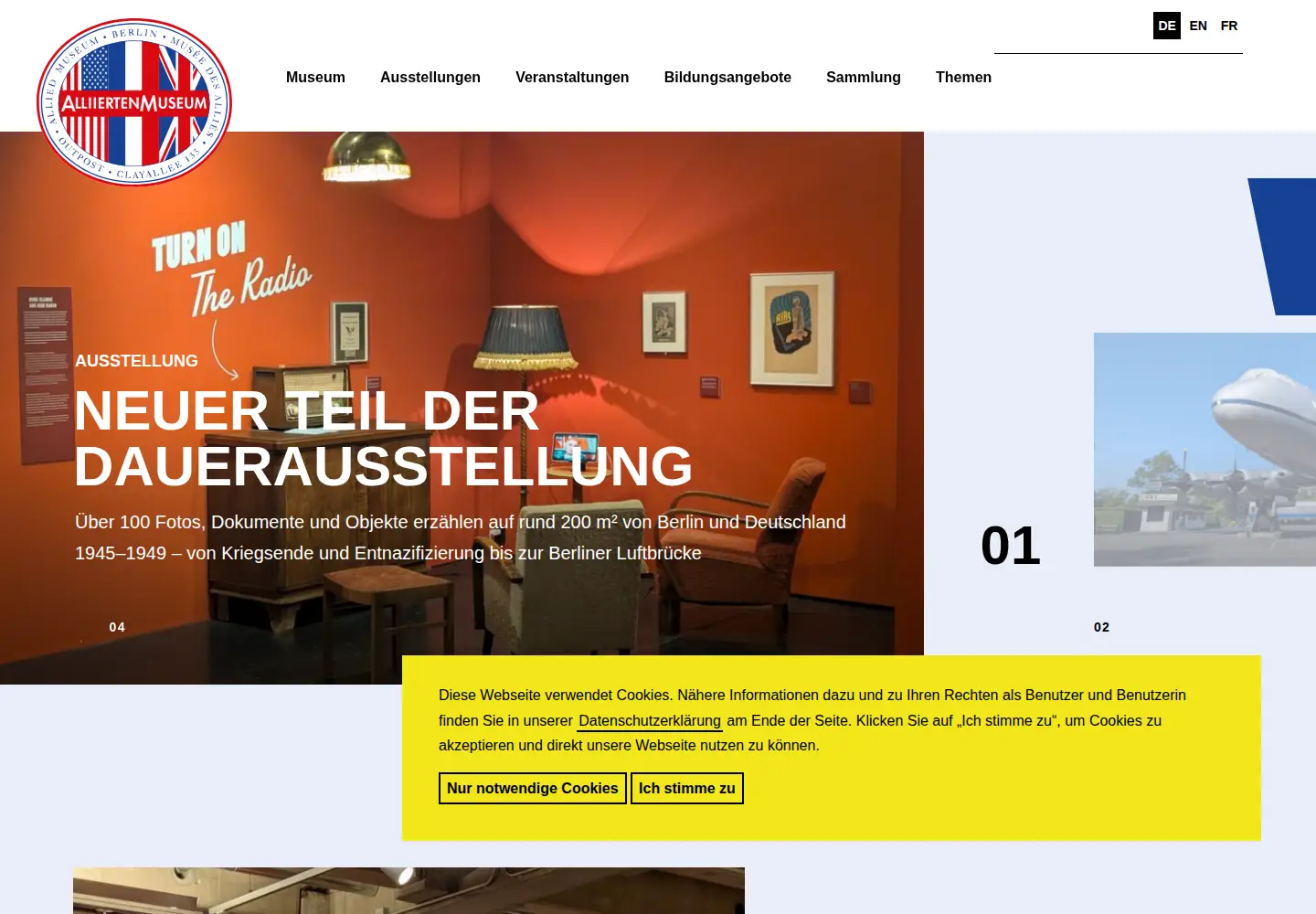 Screenshot of alliiertenmuseum.de