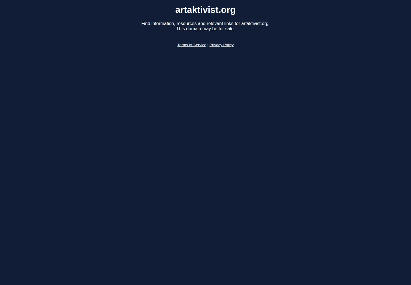 Captured homepage of artaktivist.org in the current scan