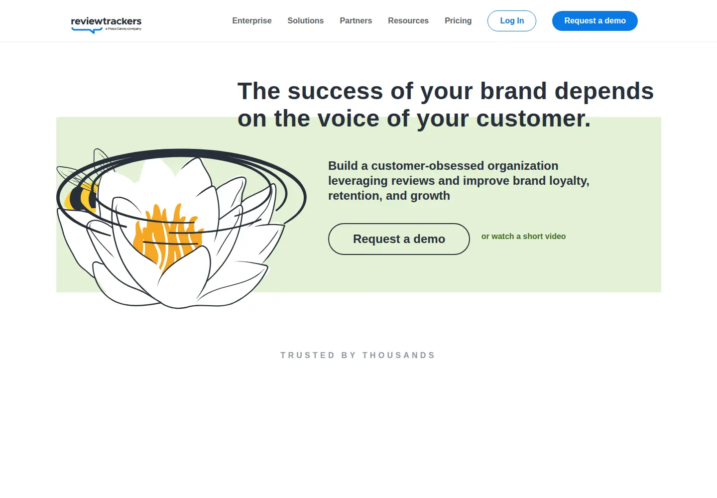 Screenshot of reviewtrackers.com