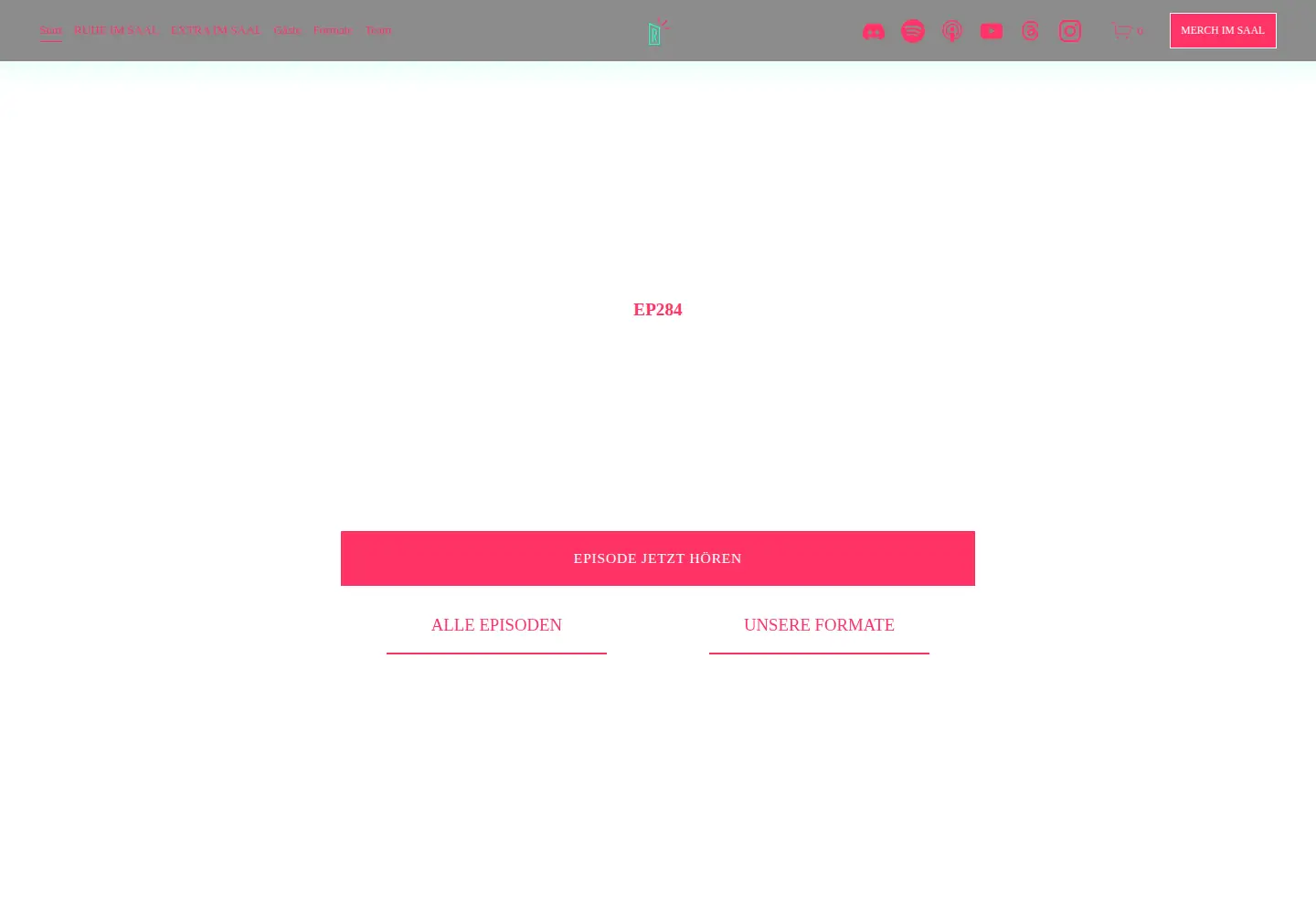Captured homepage of ruheimsaal.de in the current scan